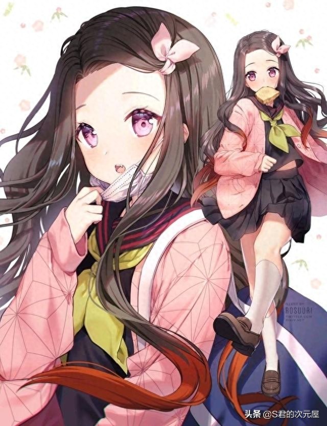 《鬼灭之刃》：灶门祢豆子非常可爱，只需7张图便能认识她