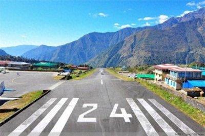 ​世界上最危险的机场，建在海拔2860米的高山上，跑道尽头就是悬崖