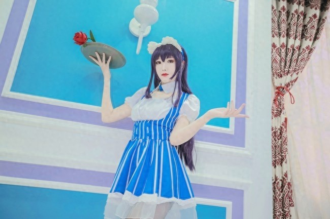 Cos美图：路人女主的养成方法学姐霞之丘诗羽女仆cos场照！