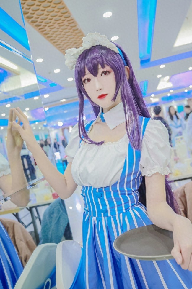 Cos美图：路人女主的养成方法学姐霞之丘诗羽女仆cos场照！