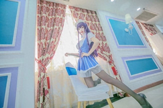 Cos美图：路人女主的养成方法学姐霞之丘诗羽女仆cos场照！