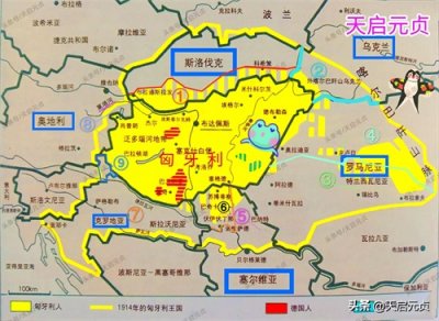 ​一张图了解一战以后匈牙利的版图变迁