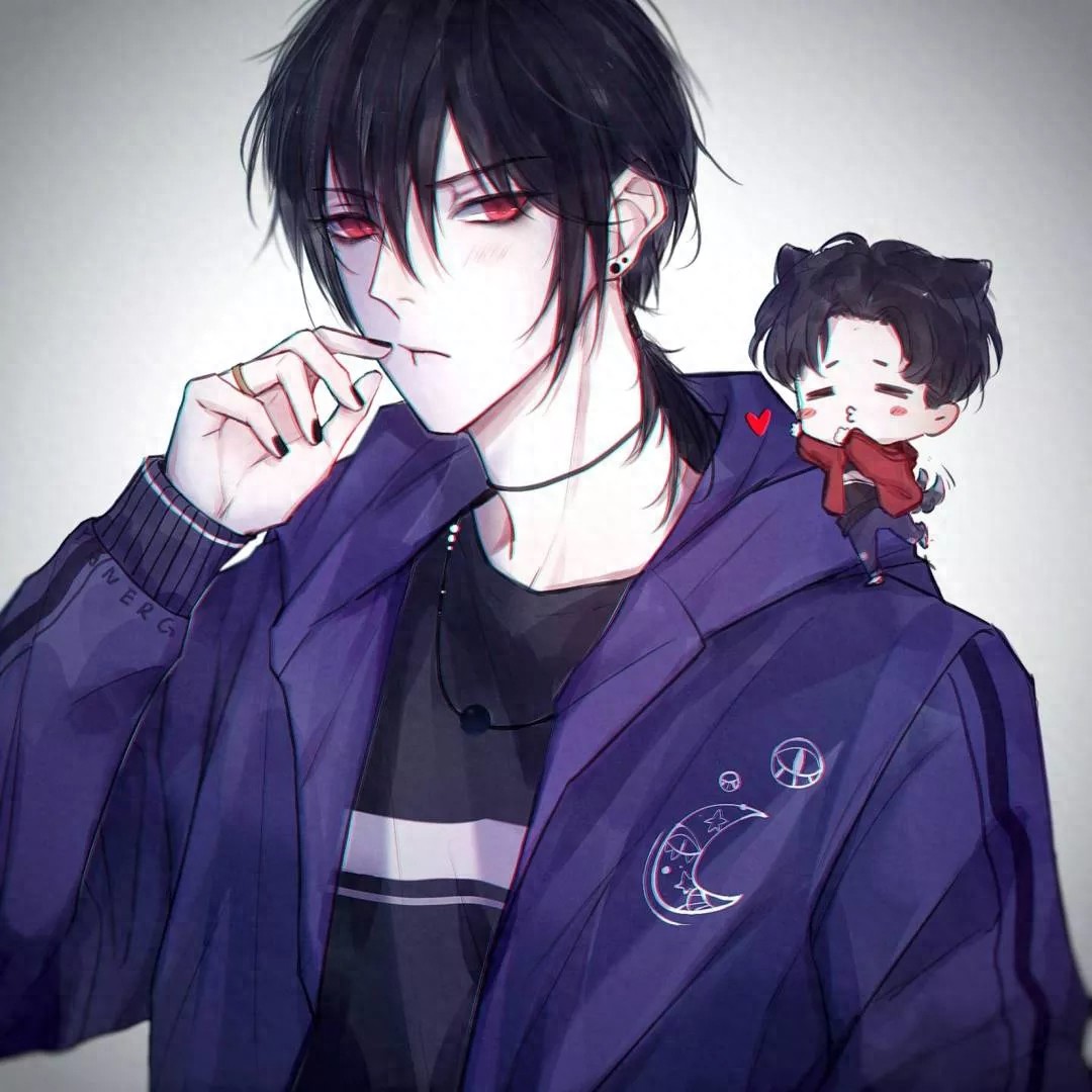 帅气黑化酷型男孩动漫头像:适合作为QQ微信头像,超酷哦