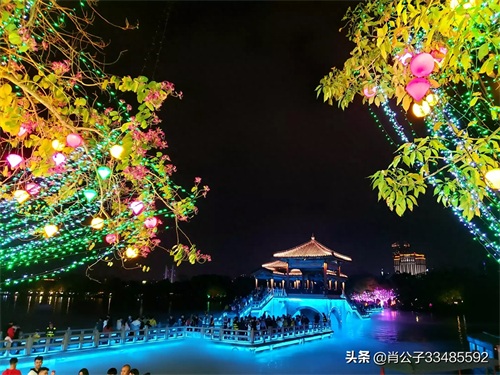 2020惠州西湖花灯会美爆了